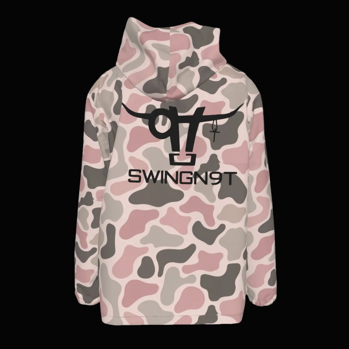 SwingN9T Pink Camo Hooded Windbreaker