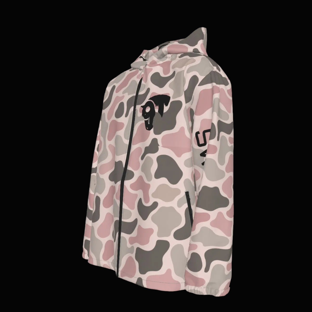 SwingN9T Pink Camo Hooded Windbreaker