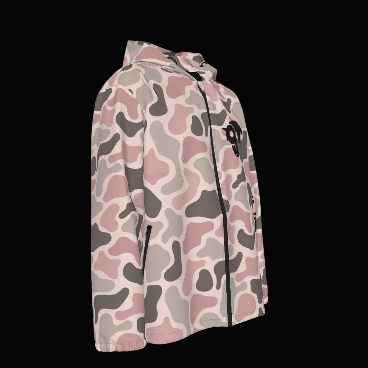 SwingN9T Pink Camo Hooded Windbreaker