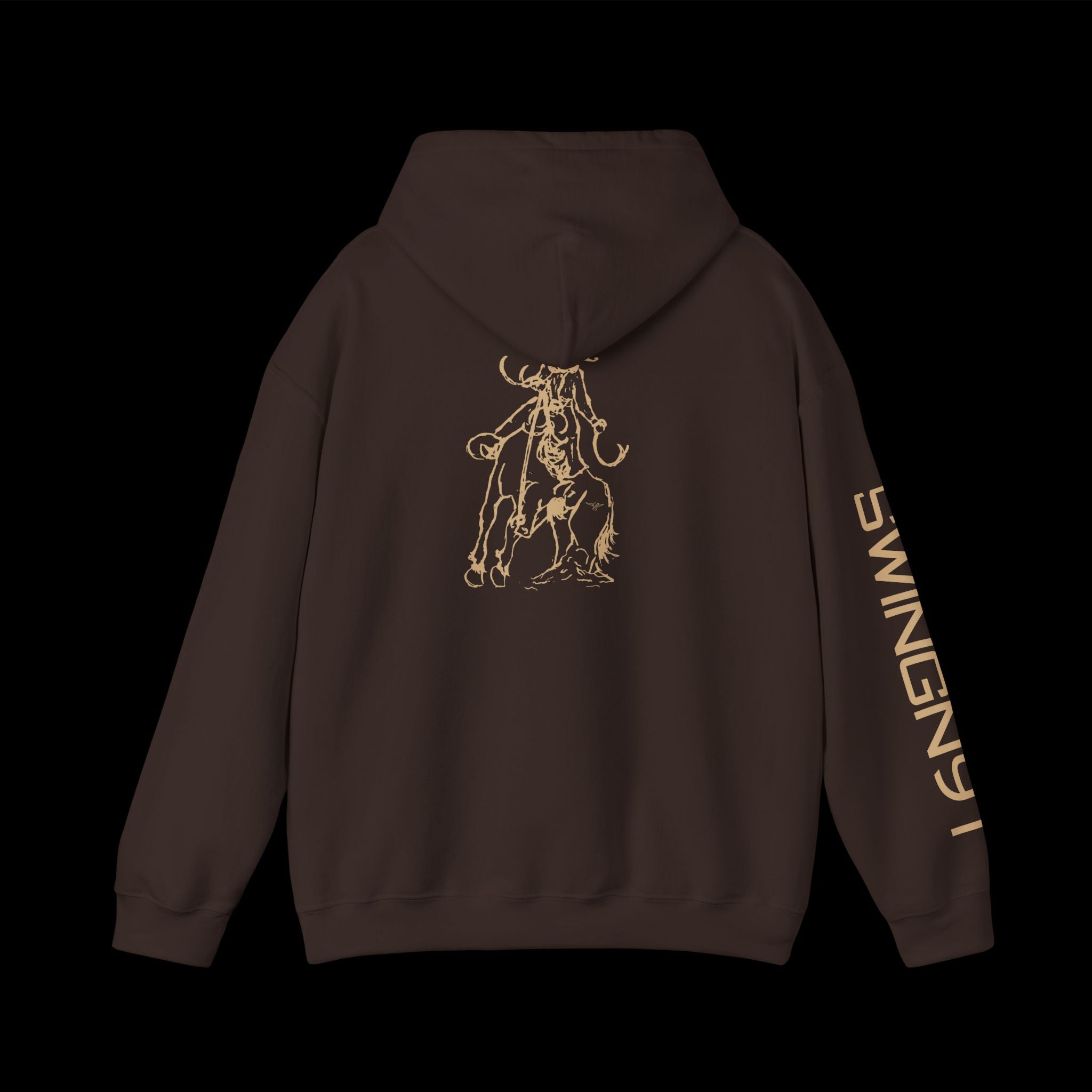 Image of Rank Cowboy Hoodie – Rodeo Tough, Western Built