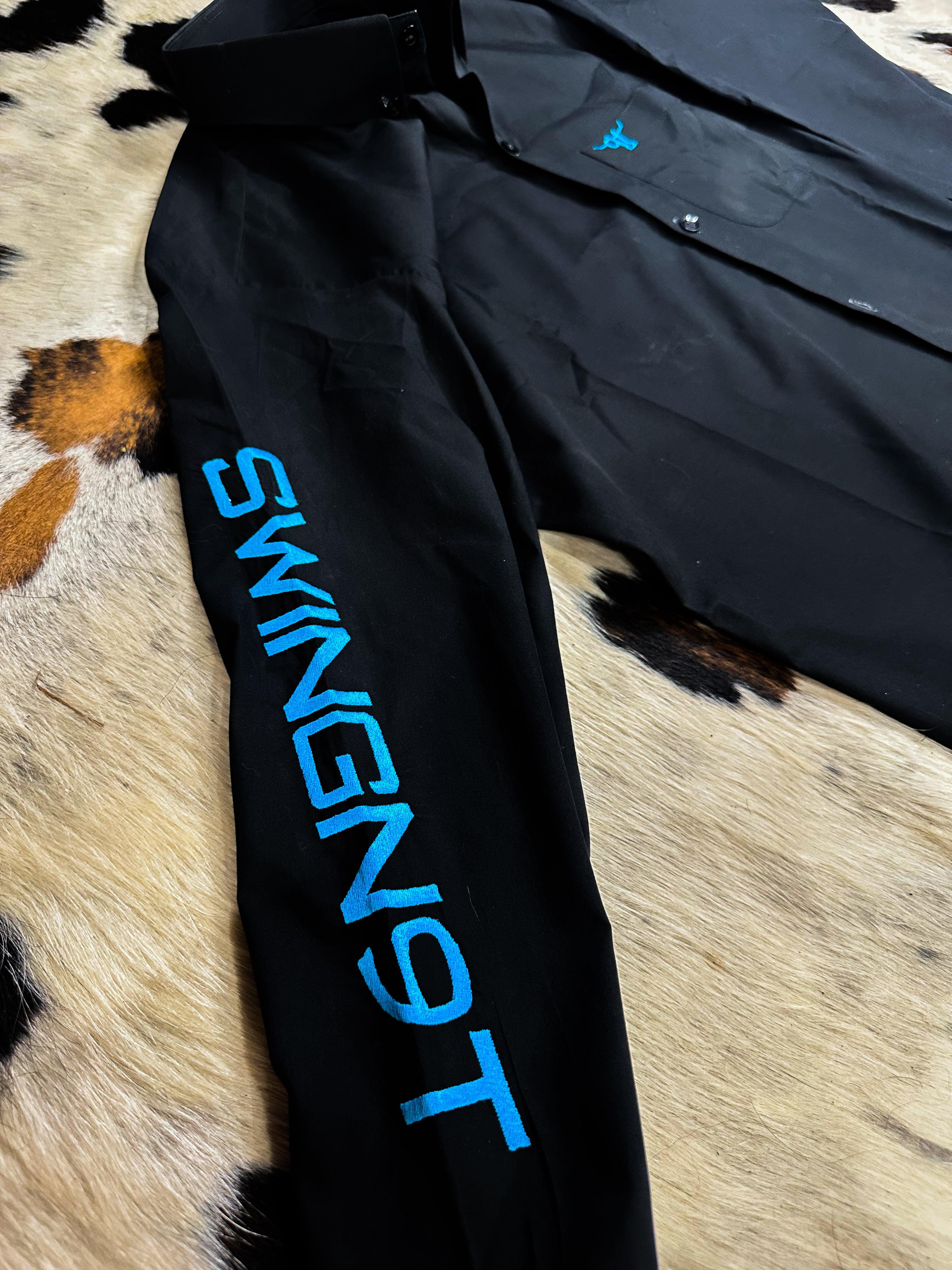 Image of Western Button-Up Shirt – Cowboy Built, Damn Sharp