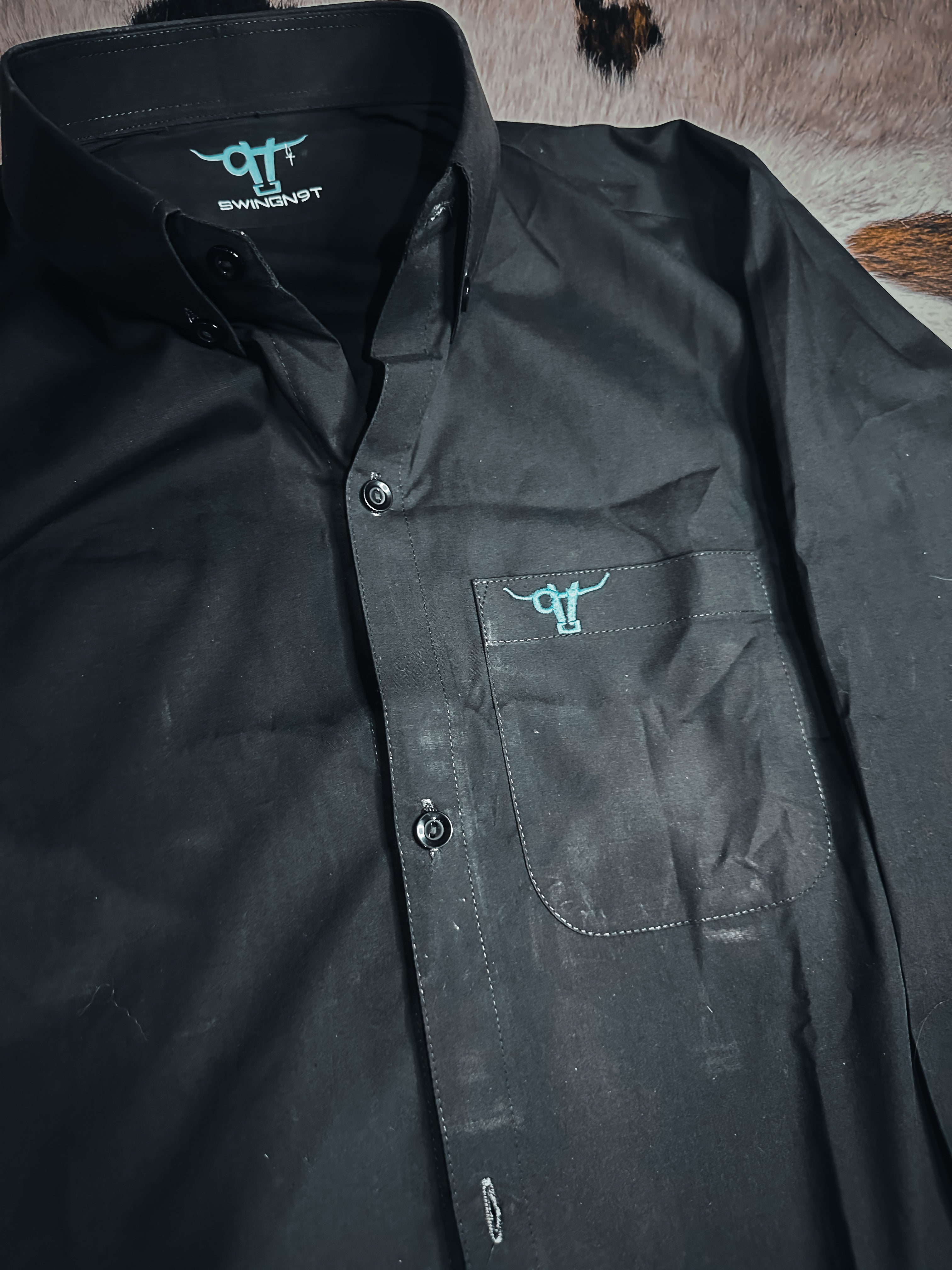 Image of Western Button-Up Shirt – Cowboy Built, Damn Sharp