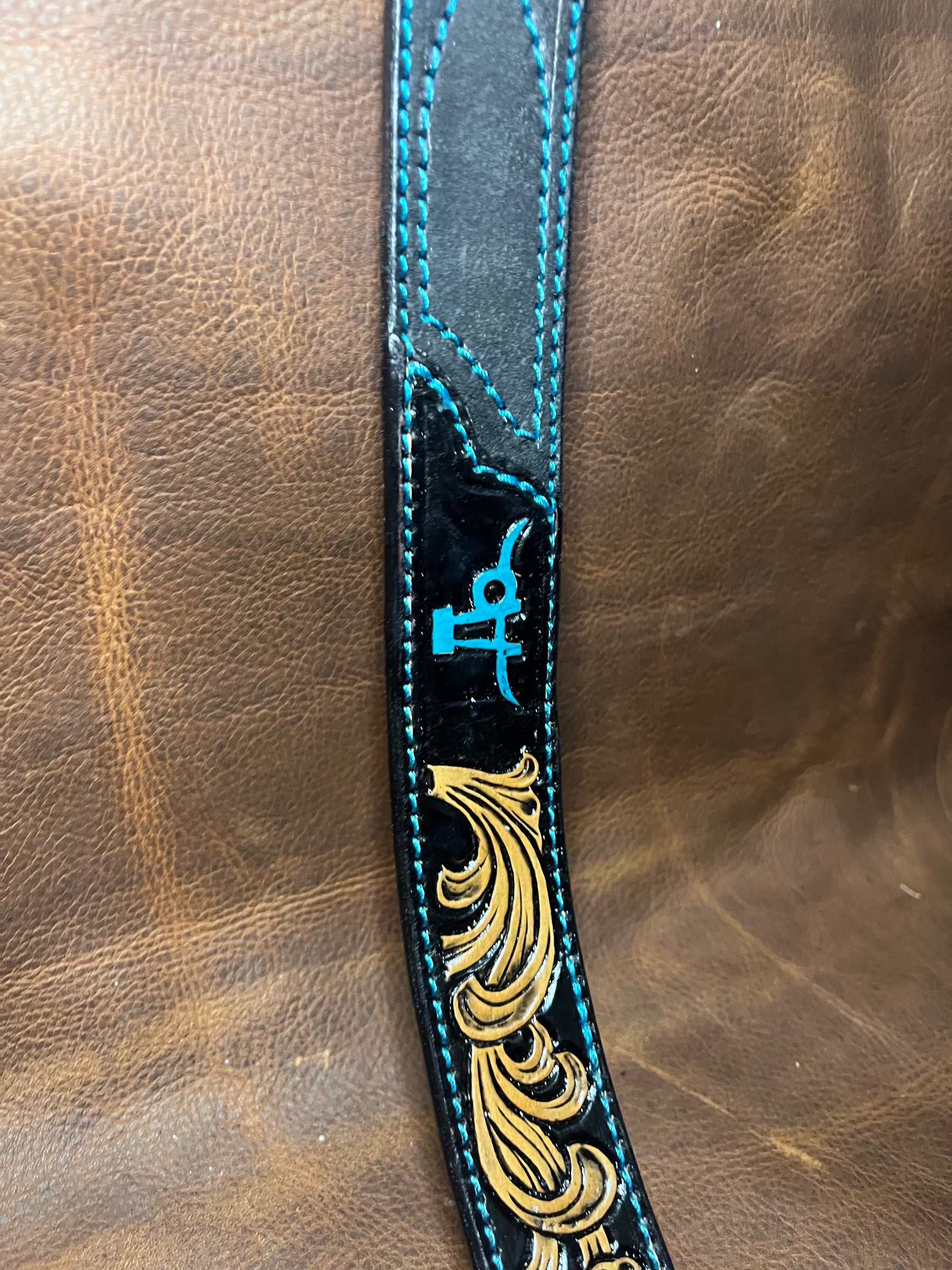 Swingn9t Tooled Floral Custom belt (Rough Out)