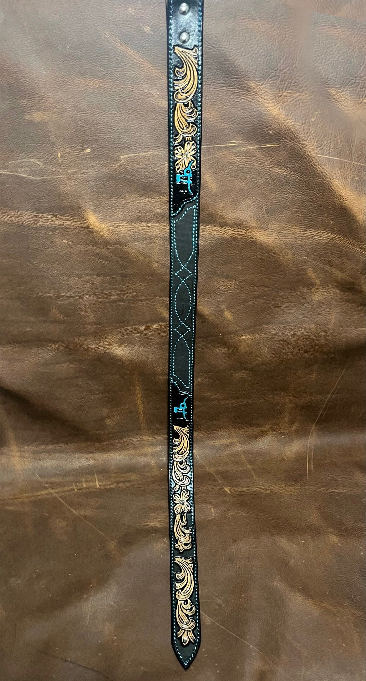Swingn9t Tooled Floral Custom belt (Rough Out)