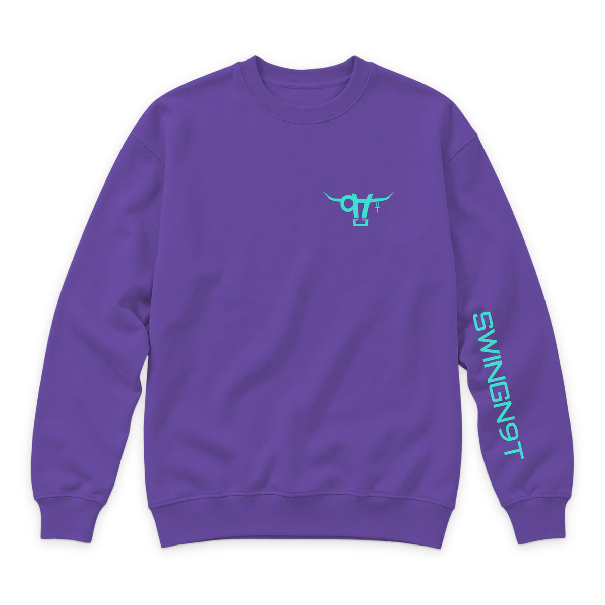 Ambassador Branded Crewneck — Purple — front view on white