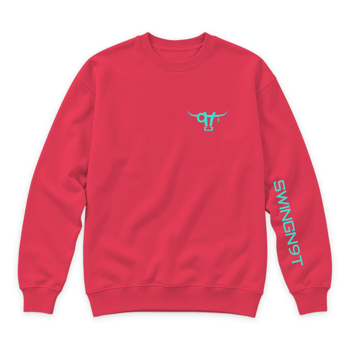 Ambassador Branded Crewneck — Cardinal — front view on white