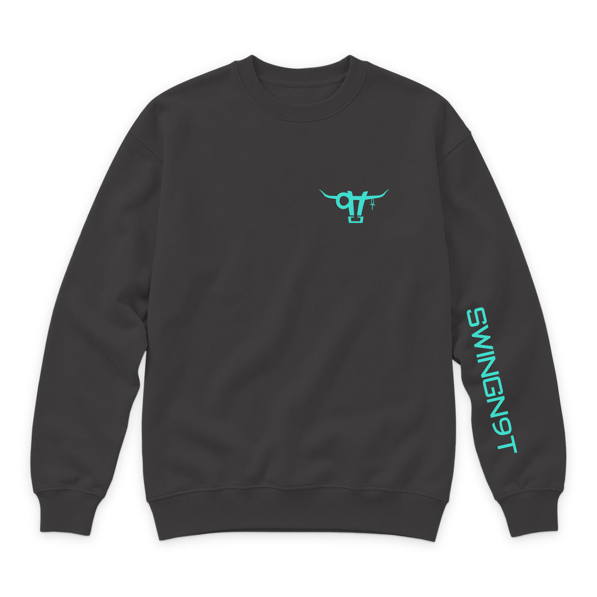 Ambassador Branded Crewneck — Smoke — front view on white