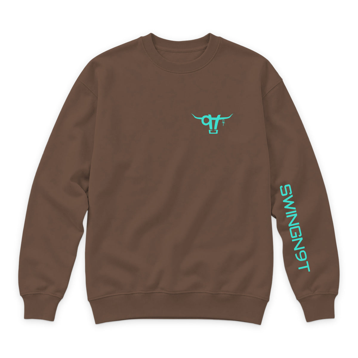 Ambassador Branded Crewneck — Chestnut — front view on white