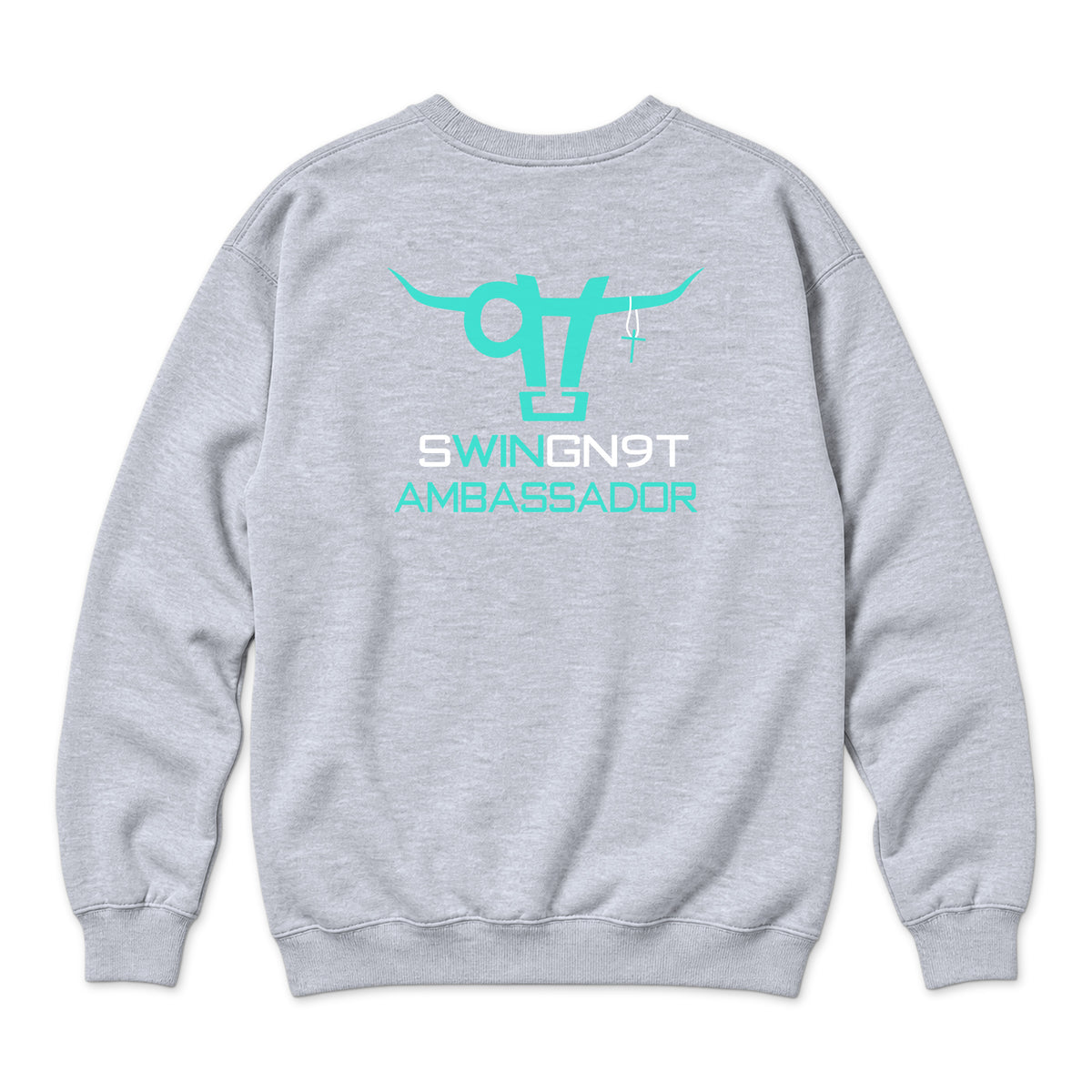 Ambassador Branded Crewneck / Heather Grey / back on white