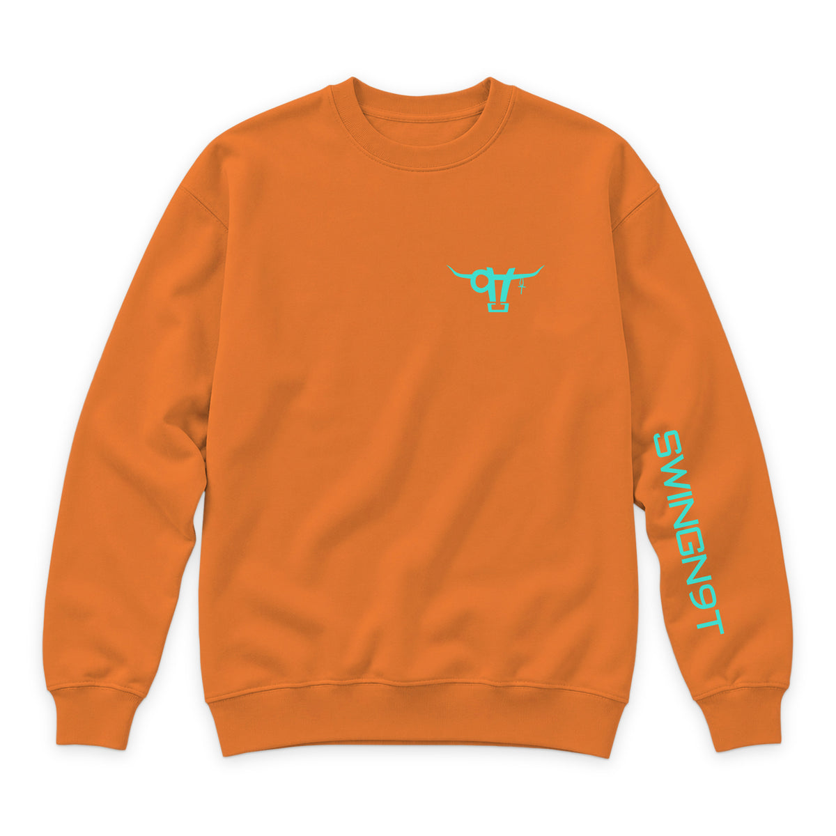 Ambassador Branded Crewneck — Carrot — front view on white