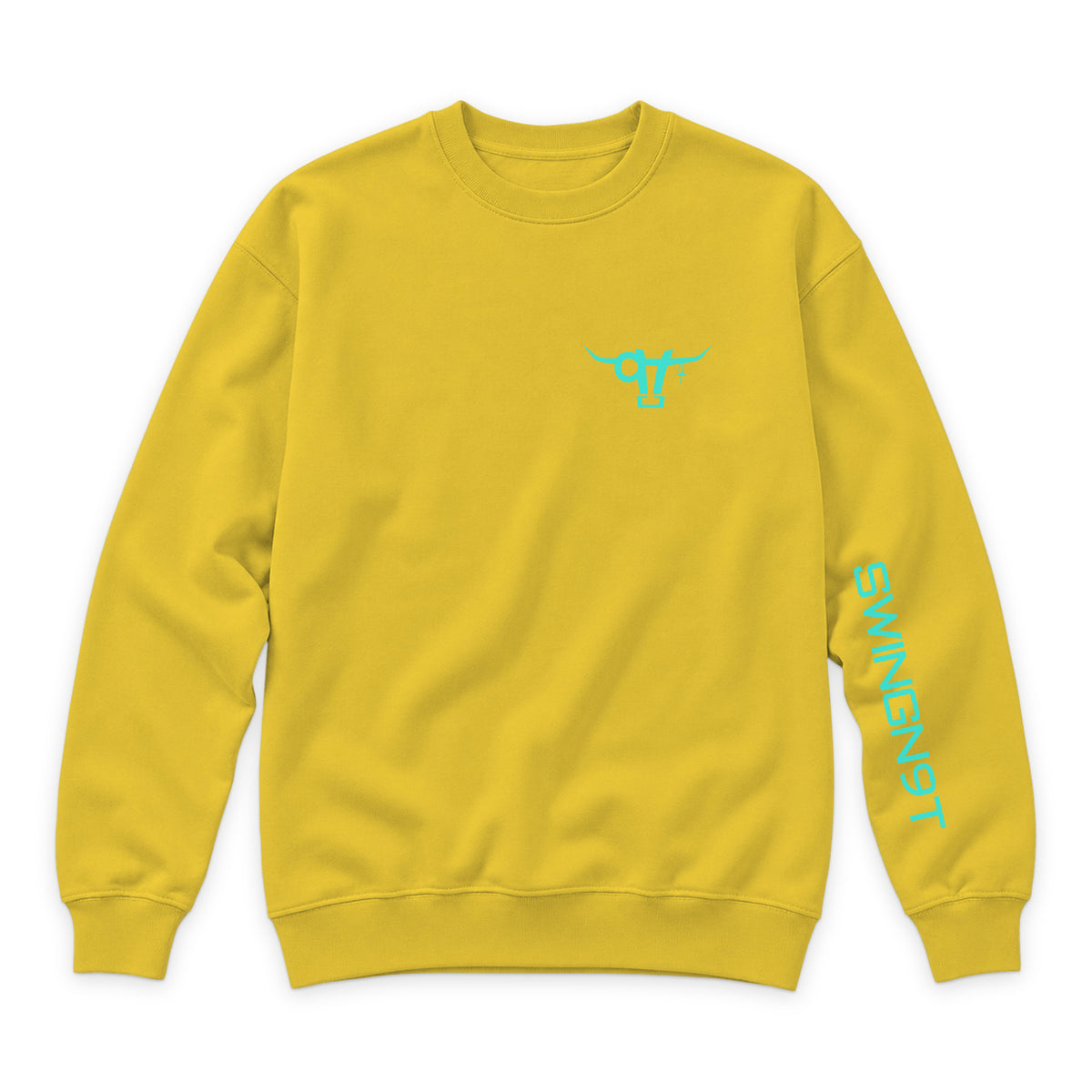 Ambassador Branded Crewneck — Lemon — front view on white