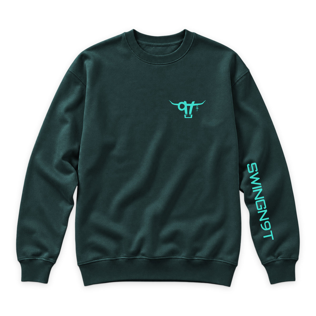 Ambassador Branded Crewneck — Sports Green — front view on white