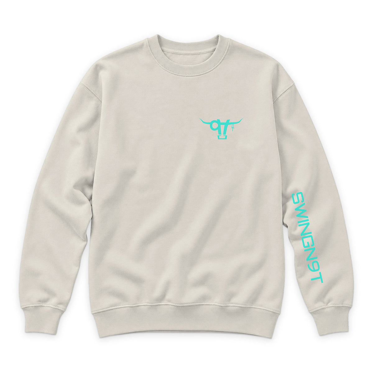 Ambassador Branded Crewneck — Sandshell — front view on white