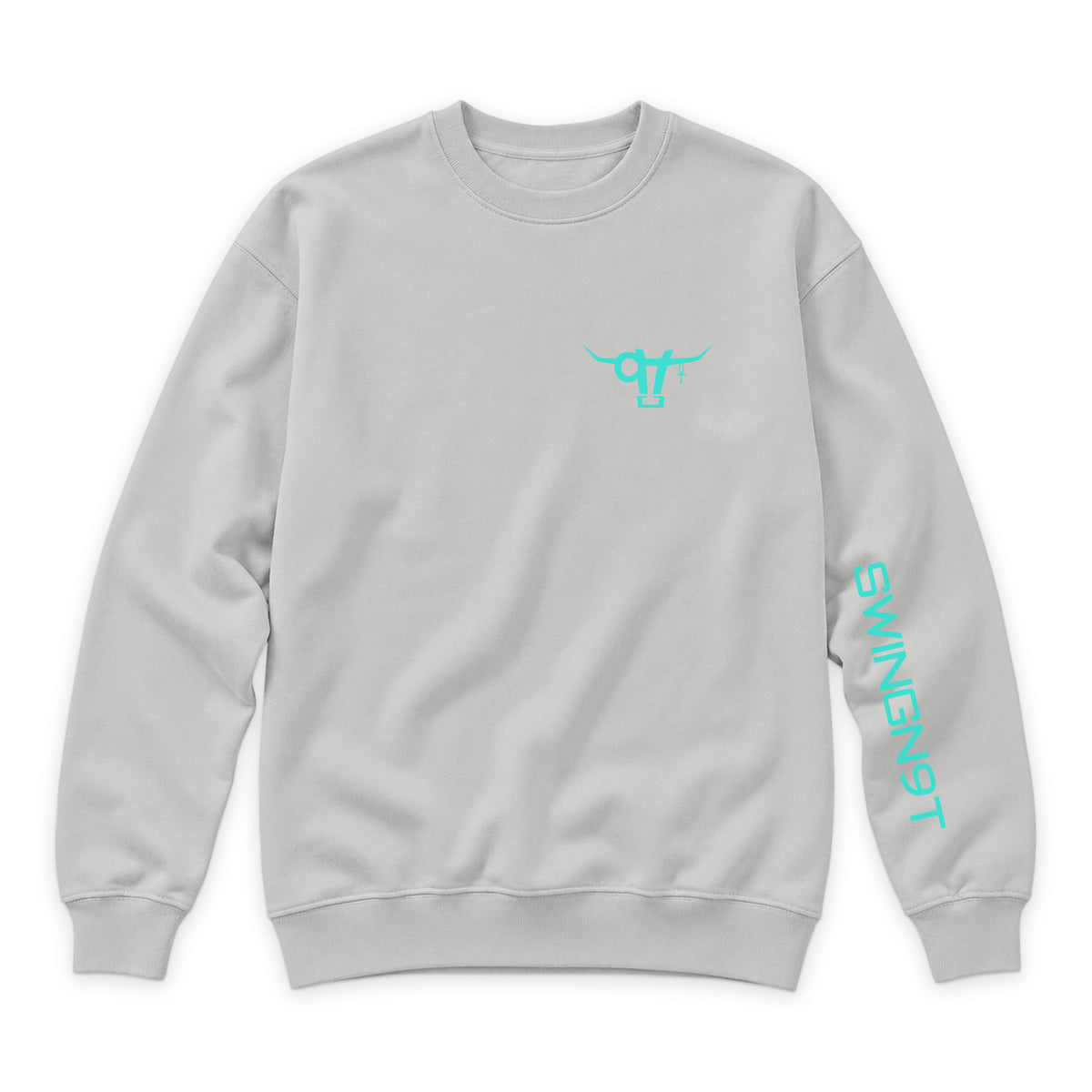Ambassador Branded Crewneck — Dove Grey — front view on white