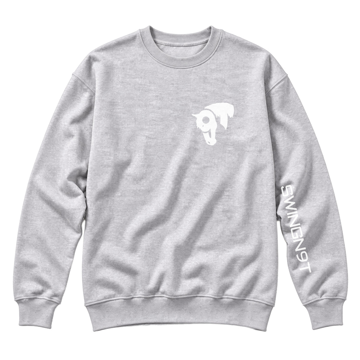 Welder Crewneck / Heather Grey / front on white