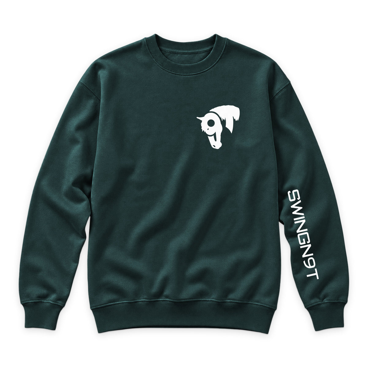 Welder Crewneck — Sports Green — front view on white
