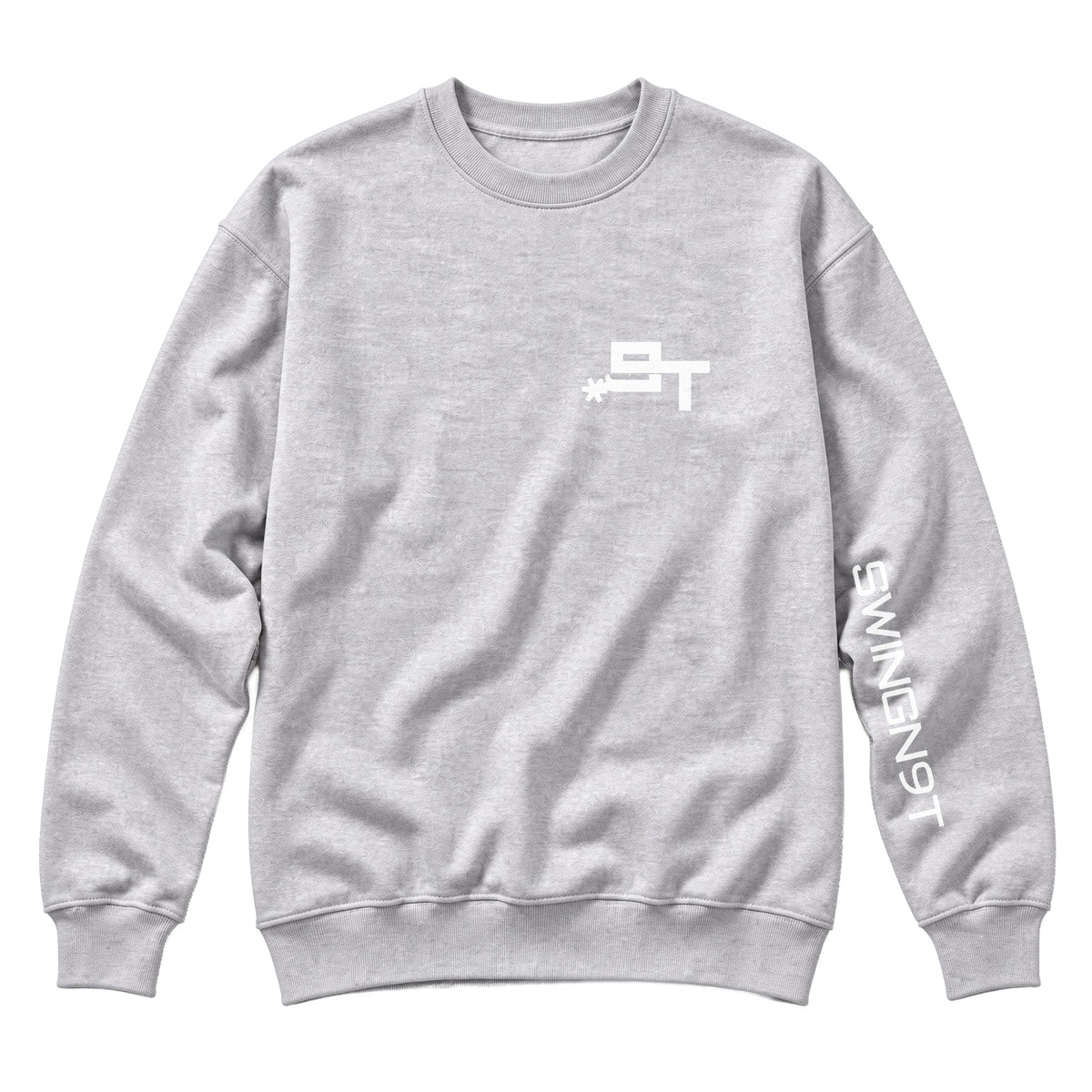 Pickin Heels Crewneck / Heather Grey / front on white