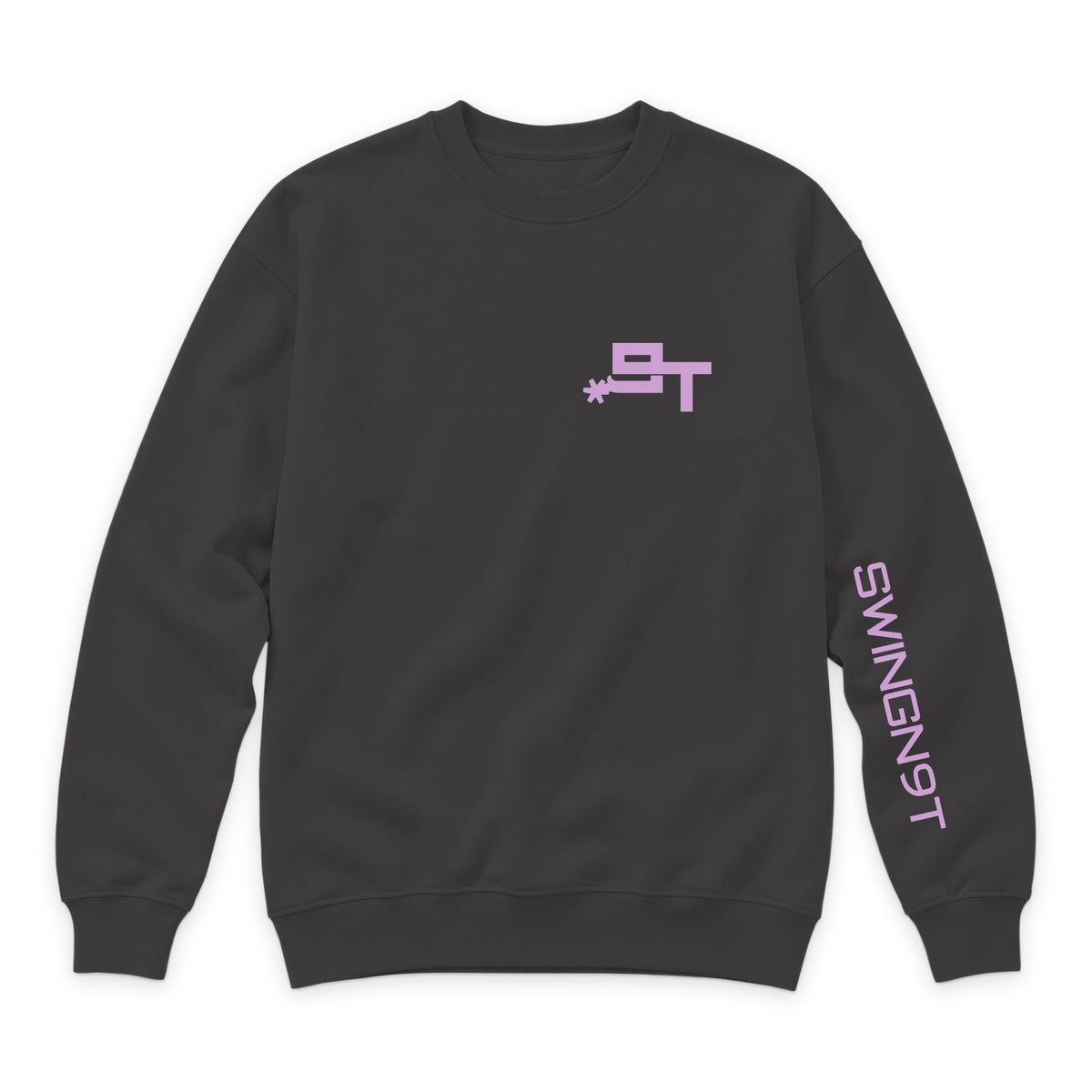 Midnight Mystic Crewneck — Smoke — front view on white