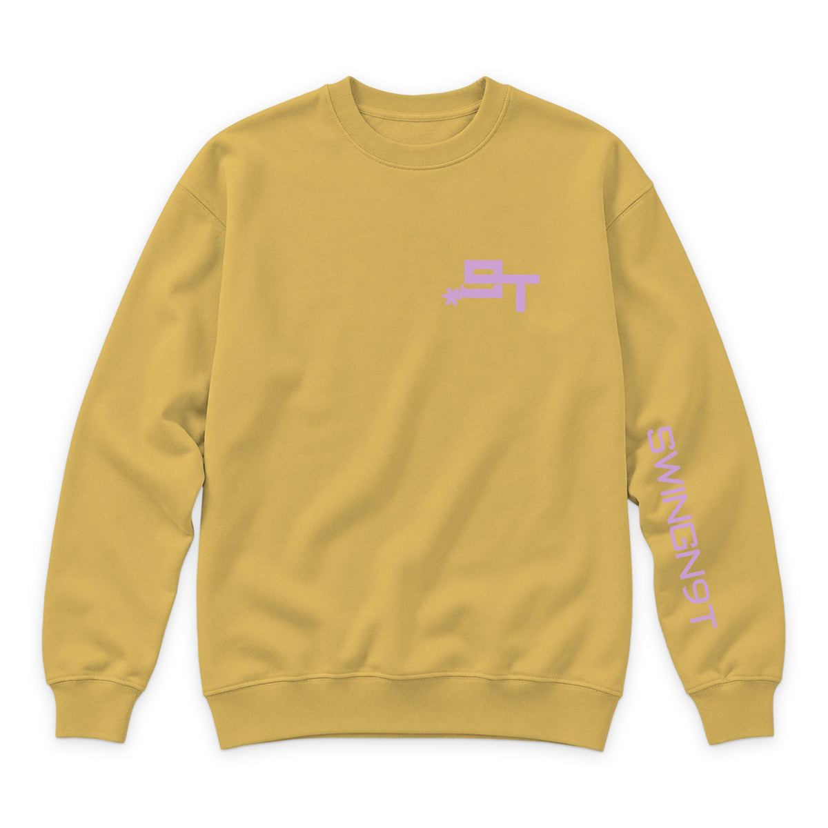 Midnight Mystic Crewneck — Antique Gold — front view on white