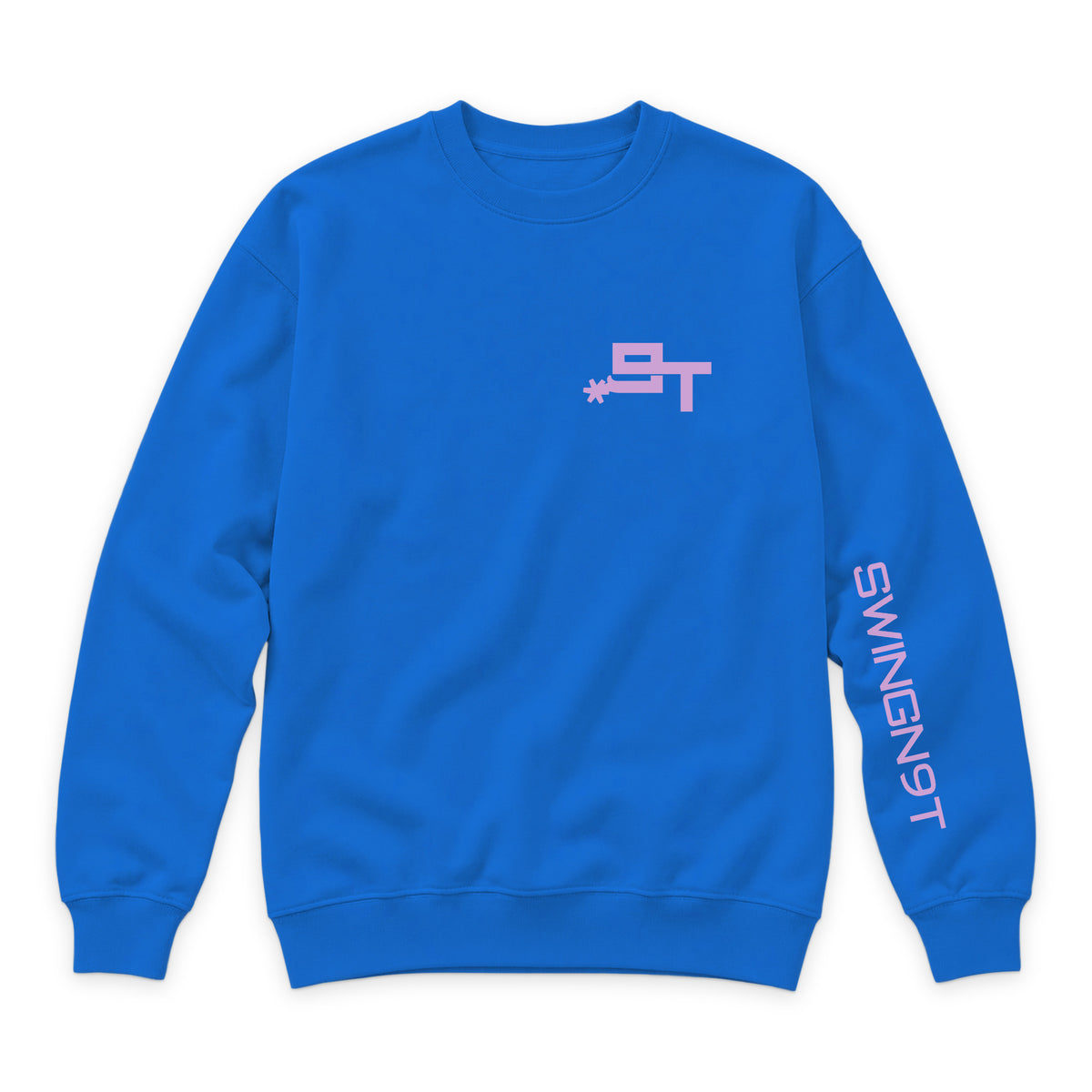 Midnight Mystic Crewneck — True Royal — front view on white