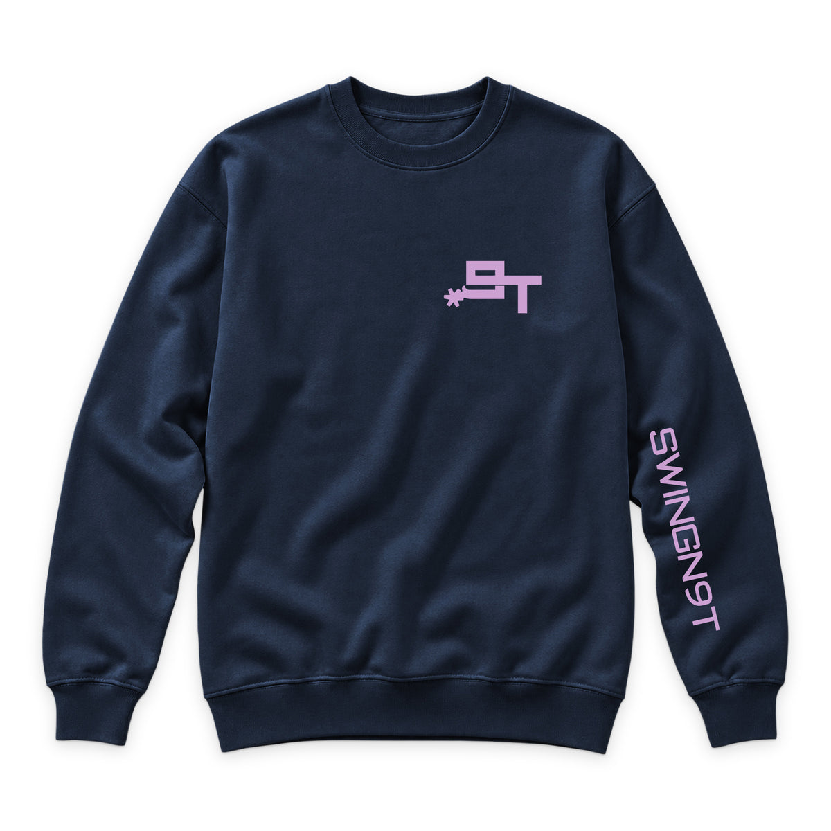 Midnight Mystic Crewneck — Navy — front view on white