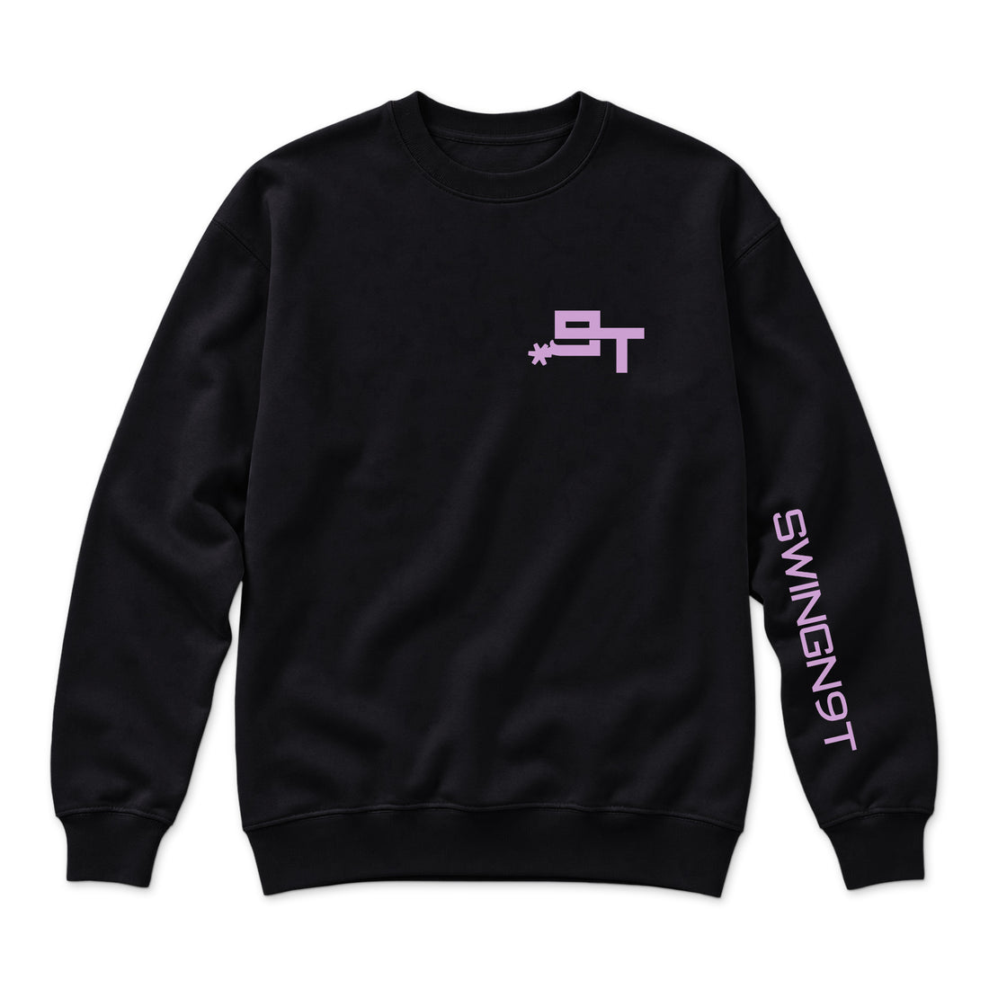 Midnight Mystic Crewneck — Black — back view on white