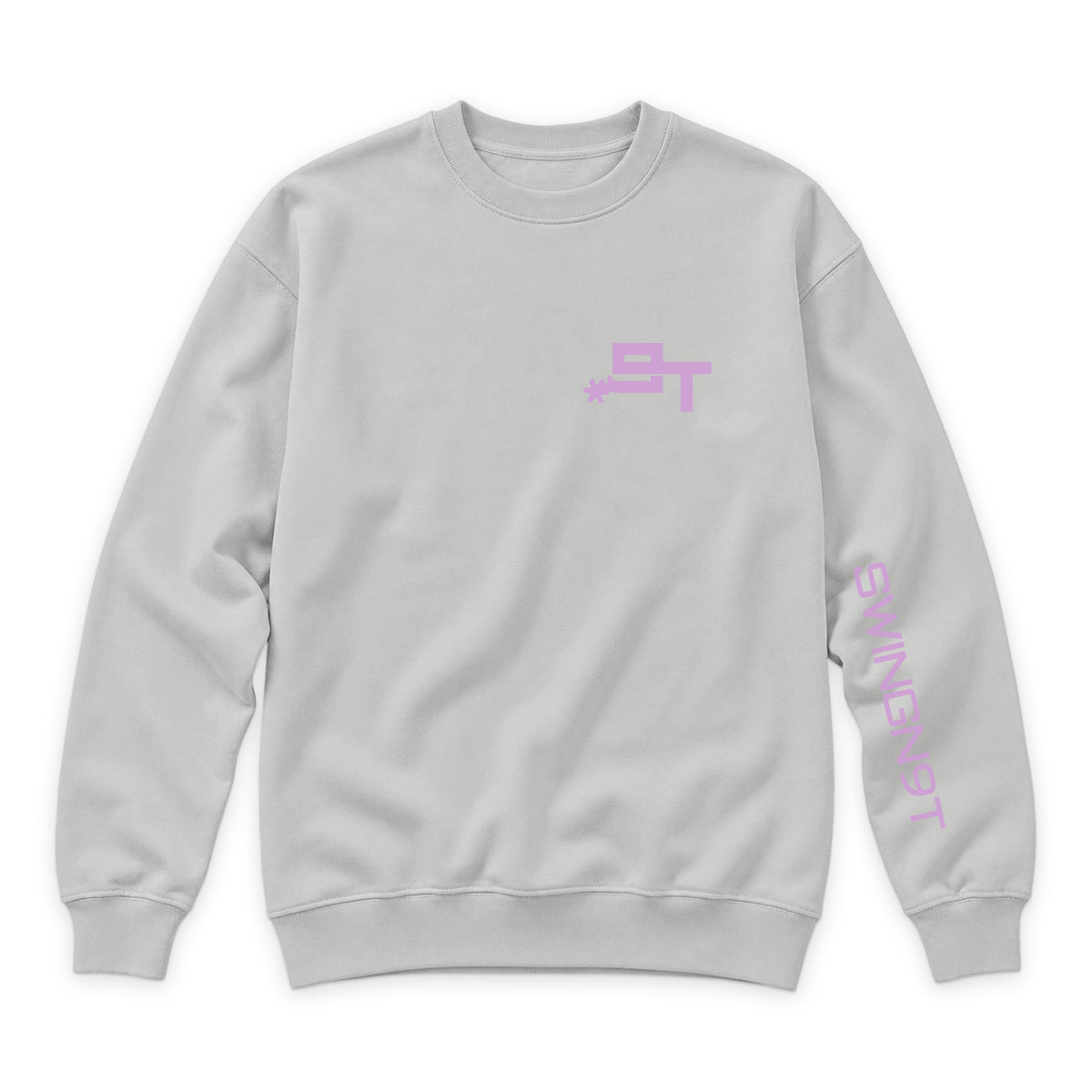 Midnight Mystic Crewneck — Dove Grey — front view on white