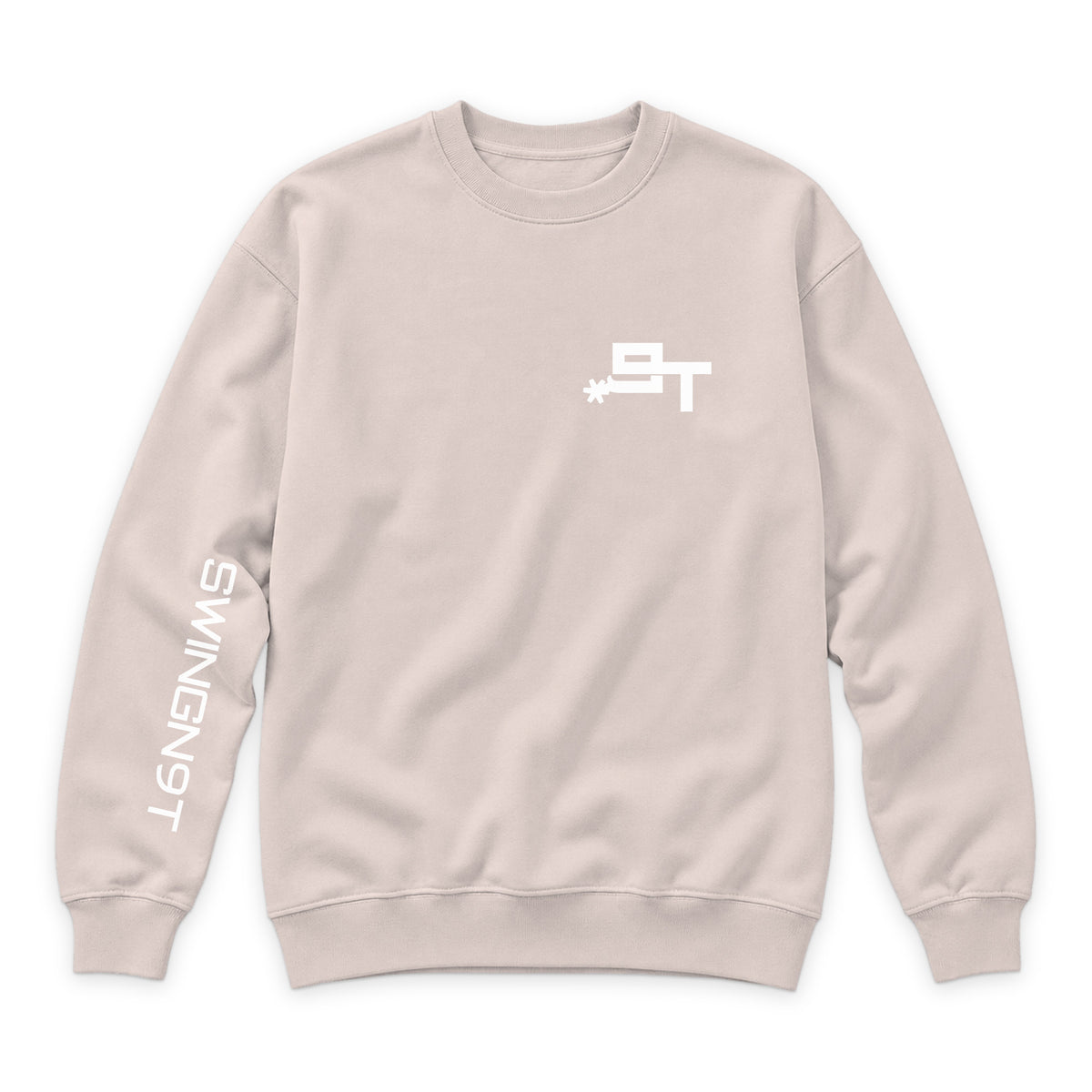 Livestock Crewneck — Pale Pink — front view on white