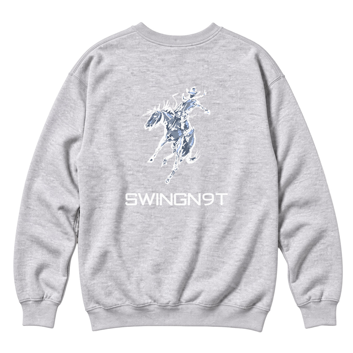 High Voltage Crewneck / Heather Grey / back on white
