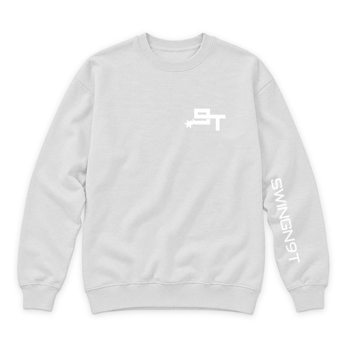 High Voltage Crewneck — Oatmeal Heather — front view on white