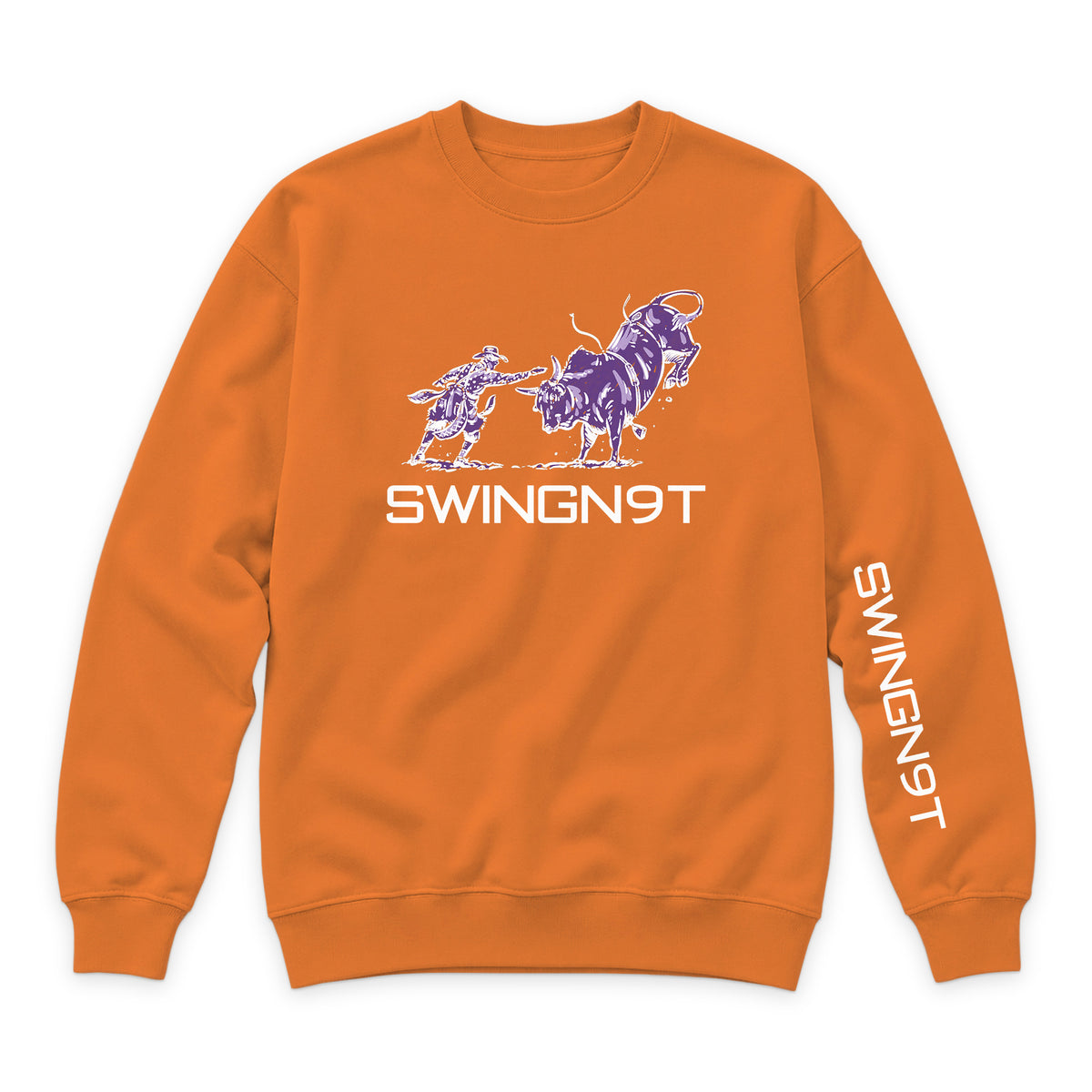 Guardian of the Dirt Crewneck — Carrot — front view on white