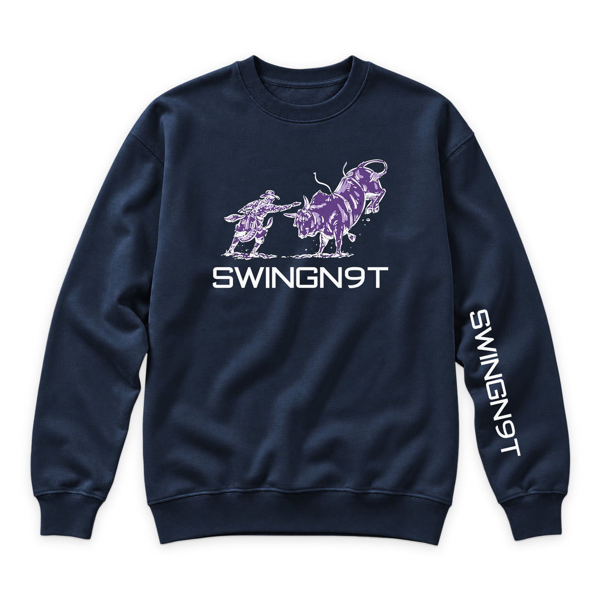 Guardian of the Dirt Crewneck — Navy — front view on white