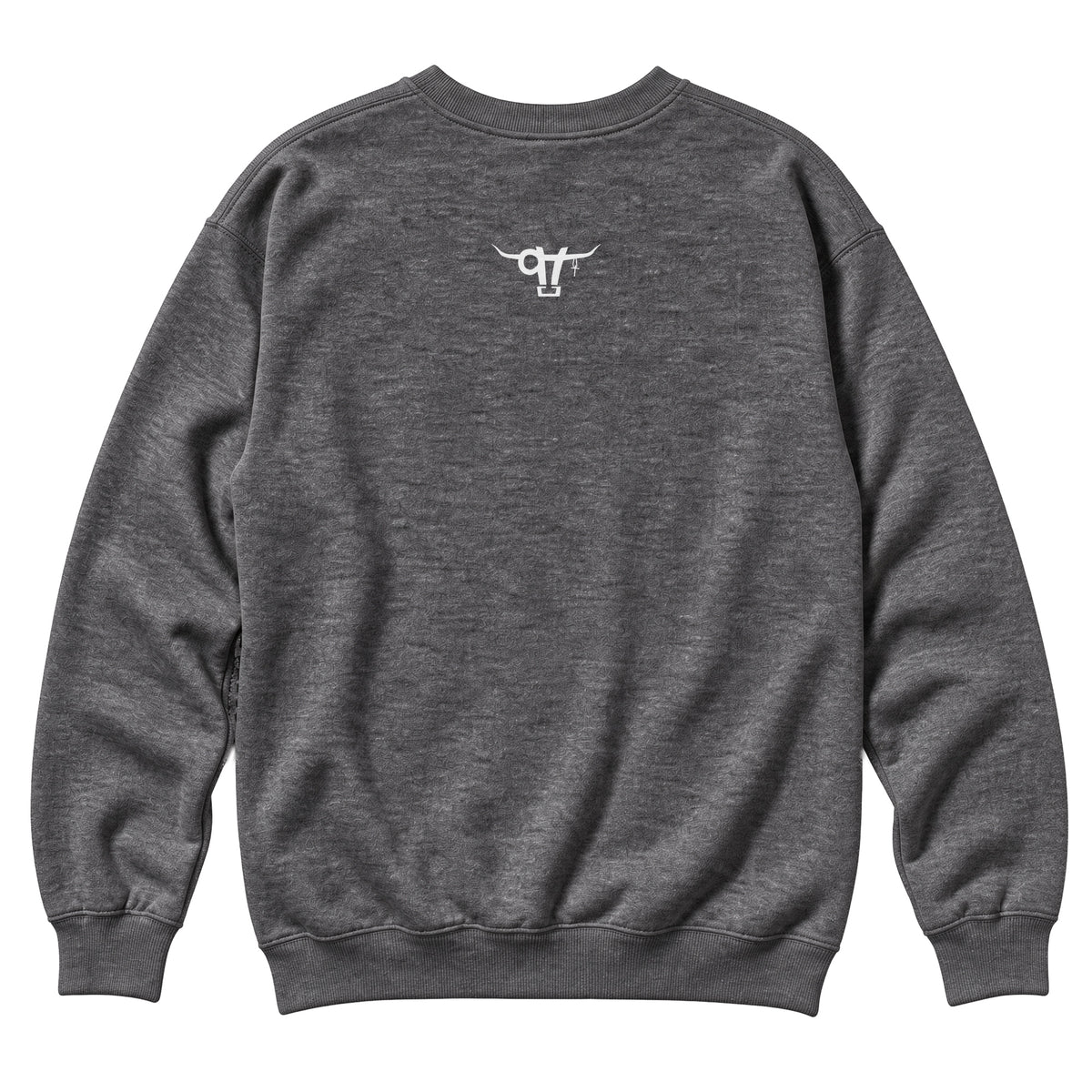 Guardian of the Dirt Crewneck / Charcoal Heather / back on white
