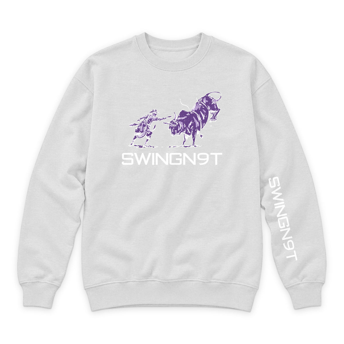 Guardian of the Dirt Crewneck — Oatmeal Heather — front view on white
