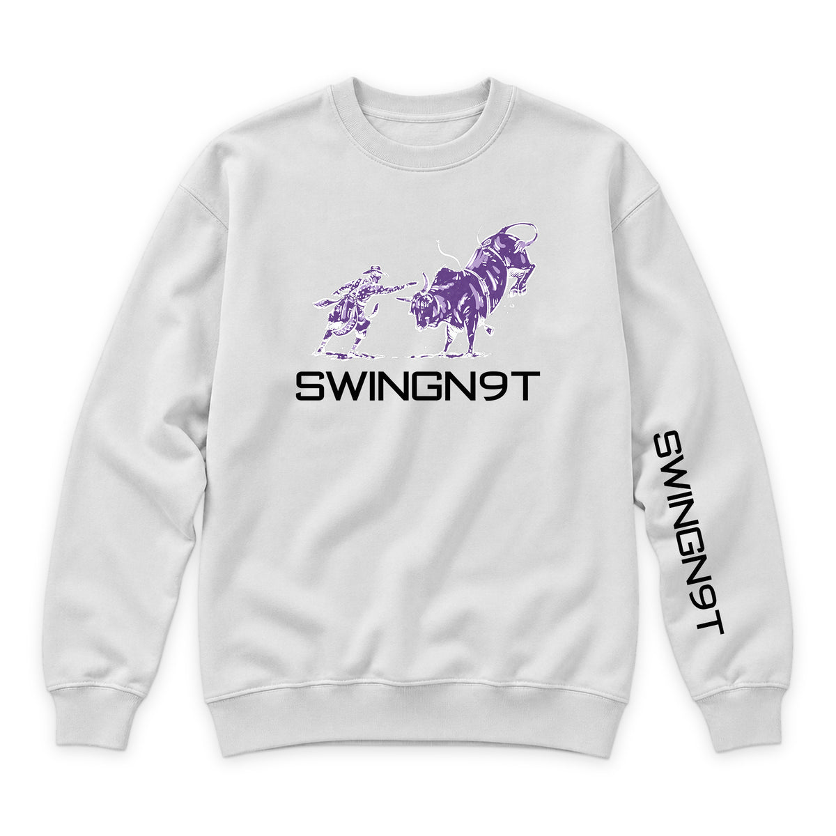 Guardian of the Dirt Crewneck — White — front view on white