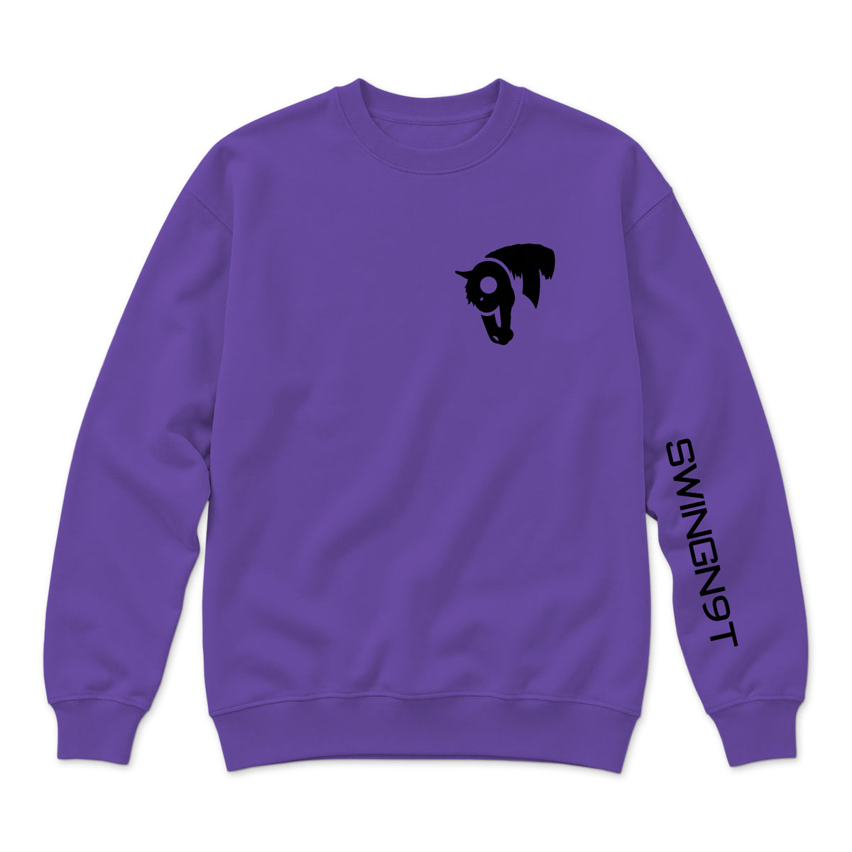 Fear No Valley Crewneck / Purple / front on white