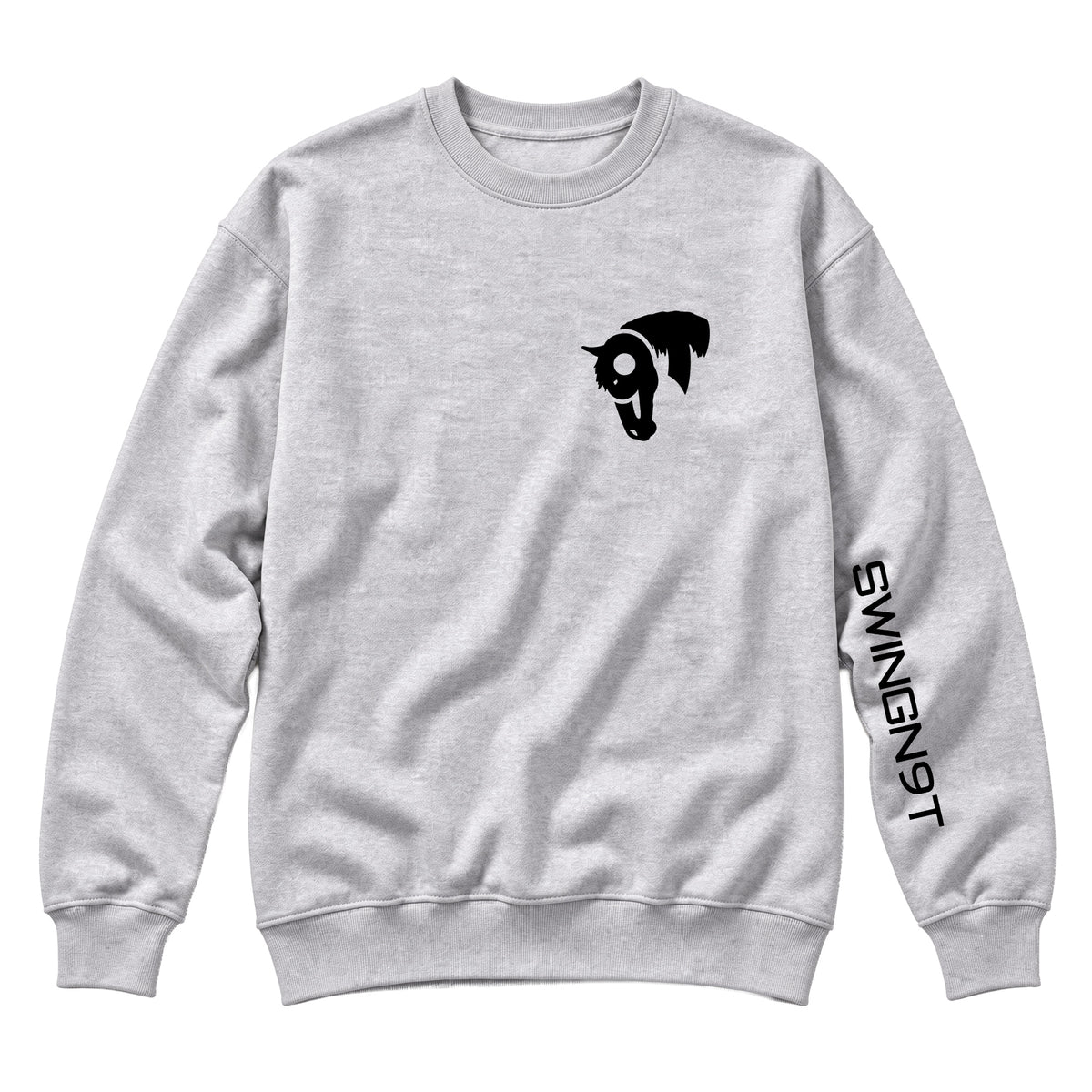 Fear No Valley Crewneck / Heather Grey / front on white