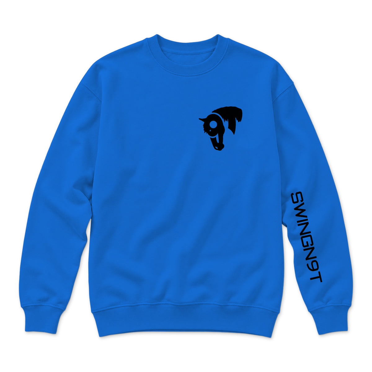 Fear No Valley Crewneck / True Royal / front on white