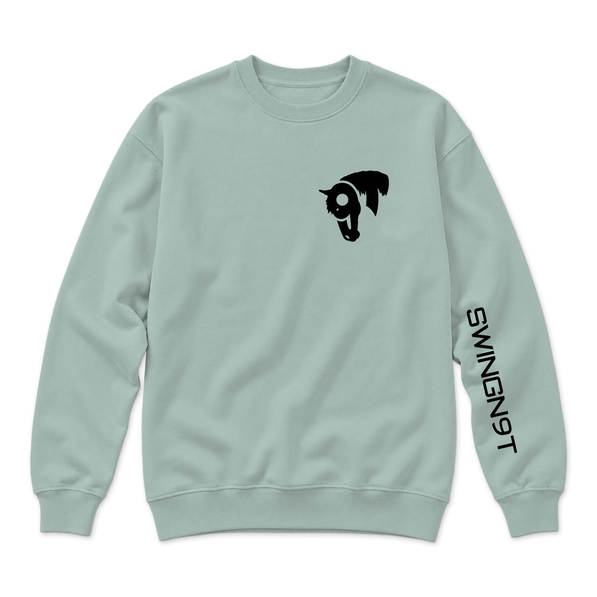 Fear No Valley Crewneck / Seafoam / front on white