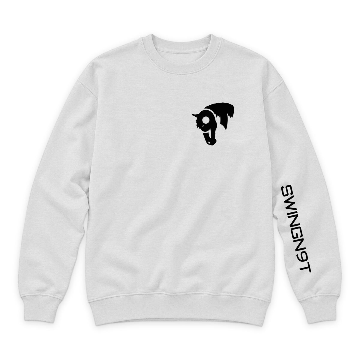 Fear No Valley Crewneck — Oatmeal Heather — front view on white