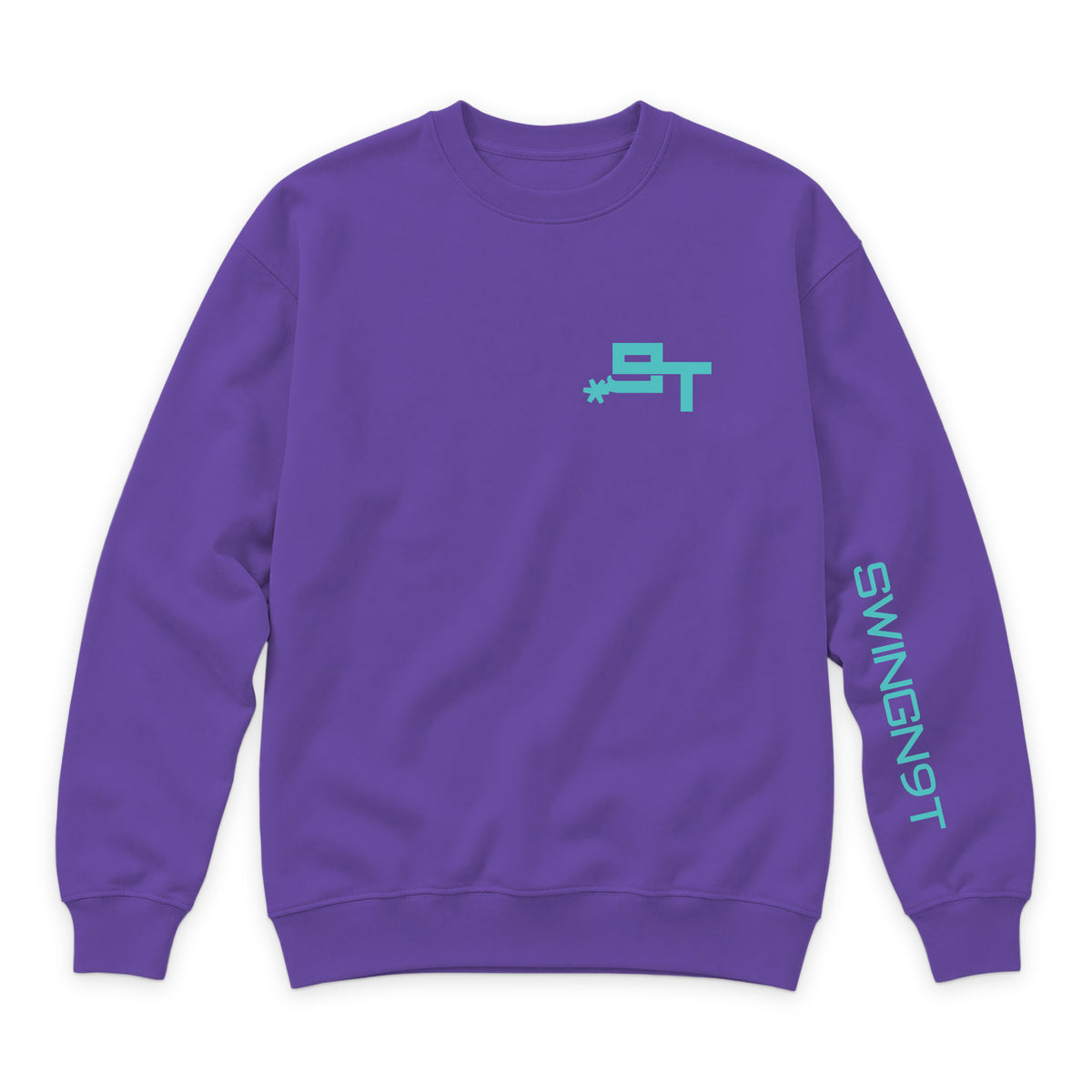 Dally Em Up Crewneck — Purple — front view on white