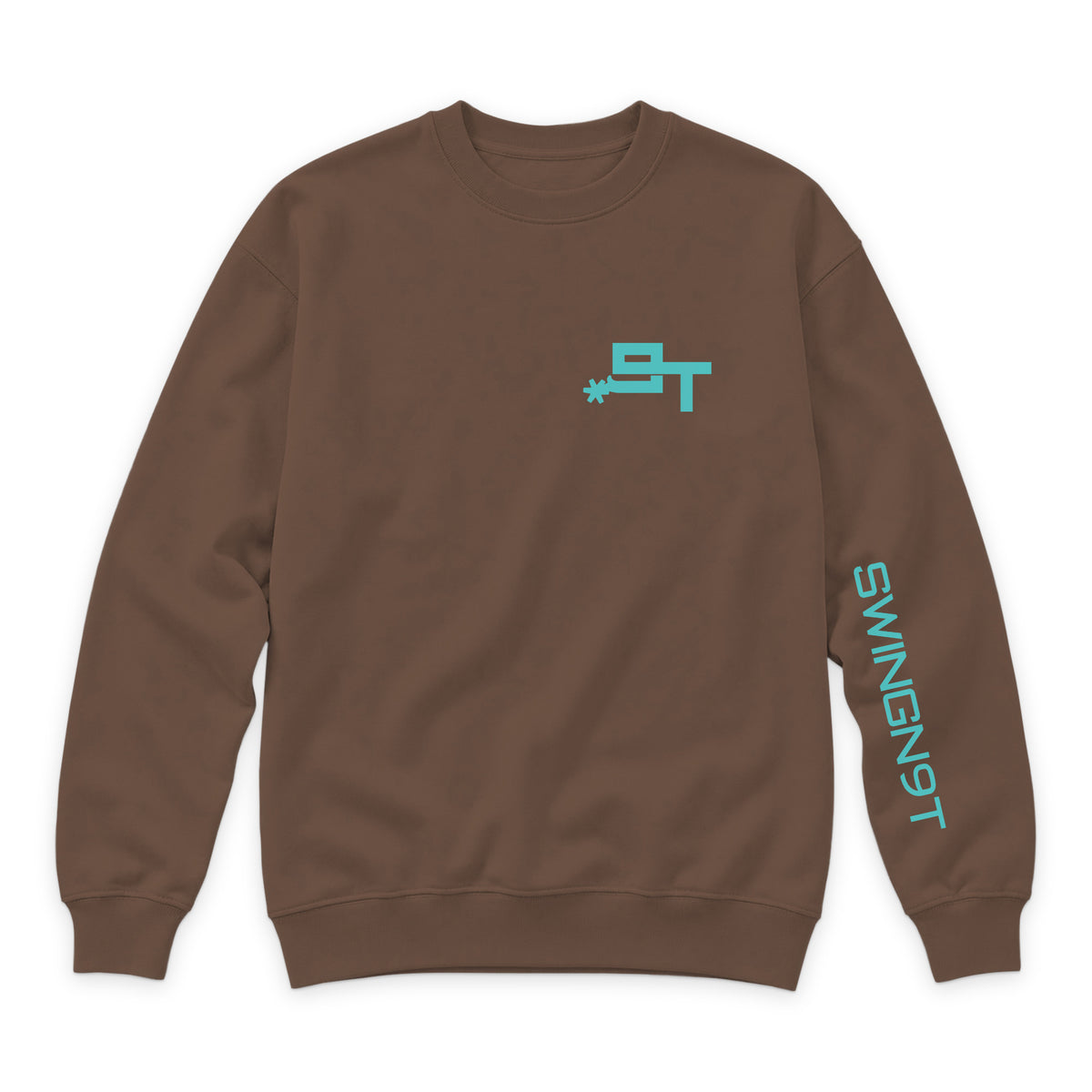 Dally Em Up Crewneck — Chestnut — front view on white