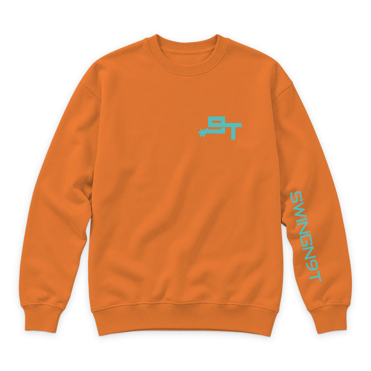 Dally Em Up Crewneck — Carrot — front view on white