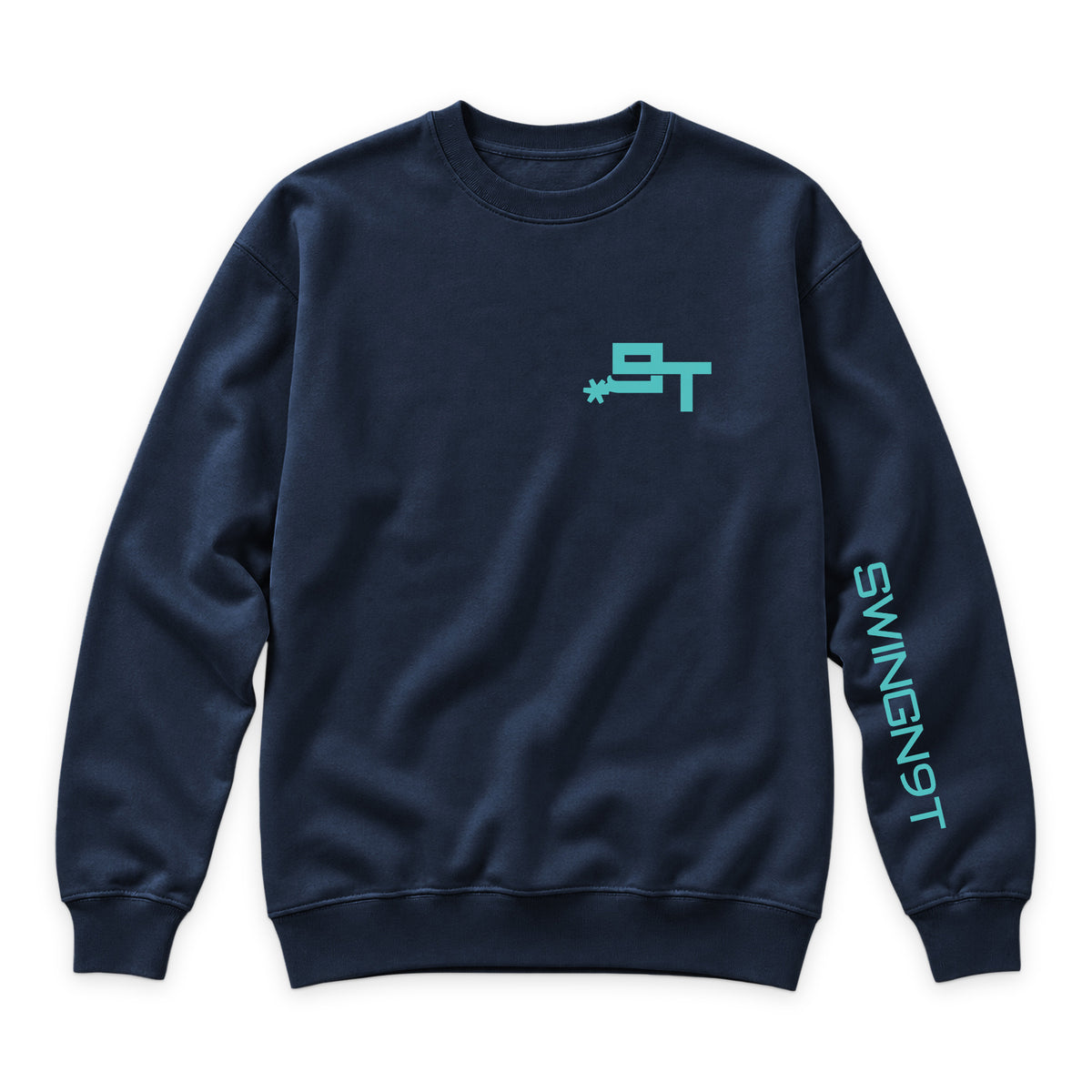 Dally Em Up Crewneck — Navy — front view on white