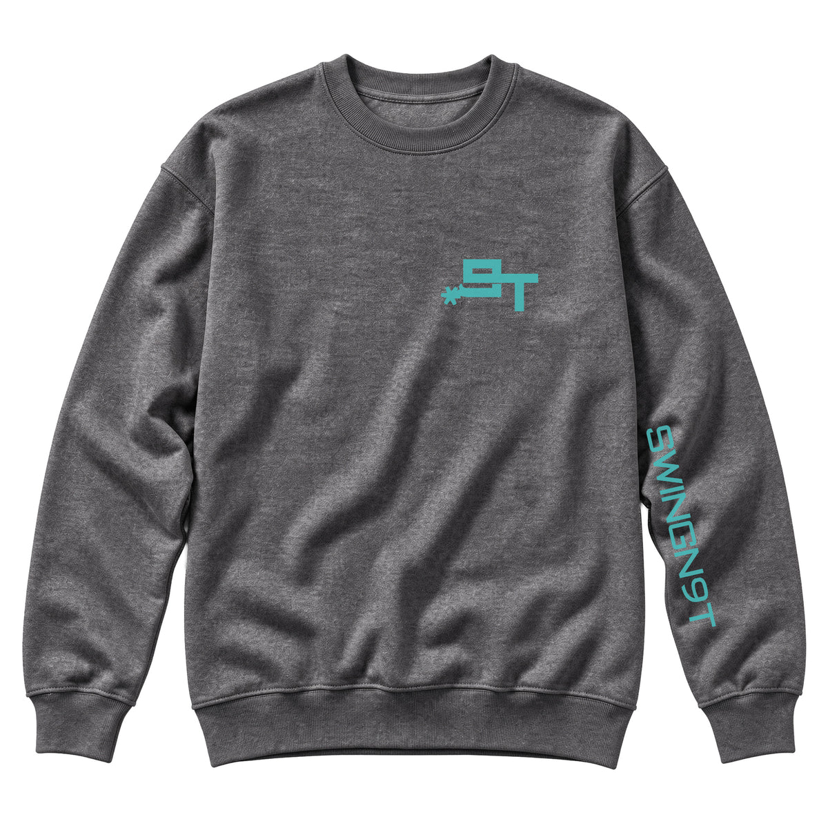 Dally Em Up Crewneck / Charcoal Heather / front on white