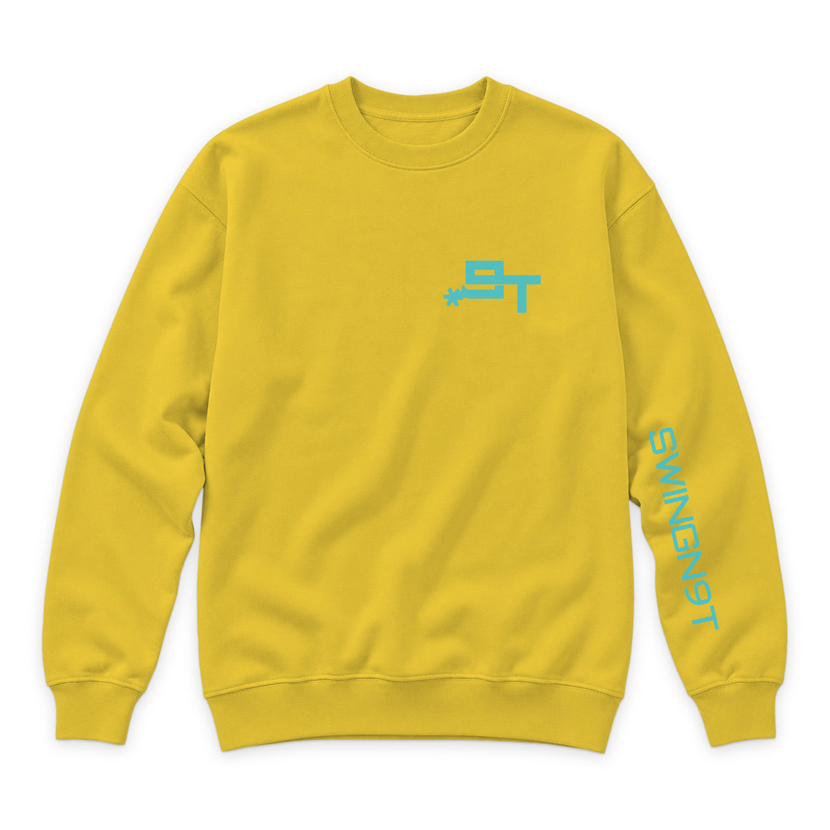 Dally Em Up Crewneck — Lemon — front view on white