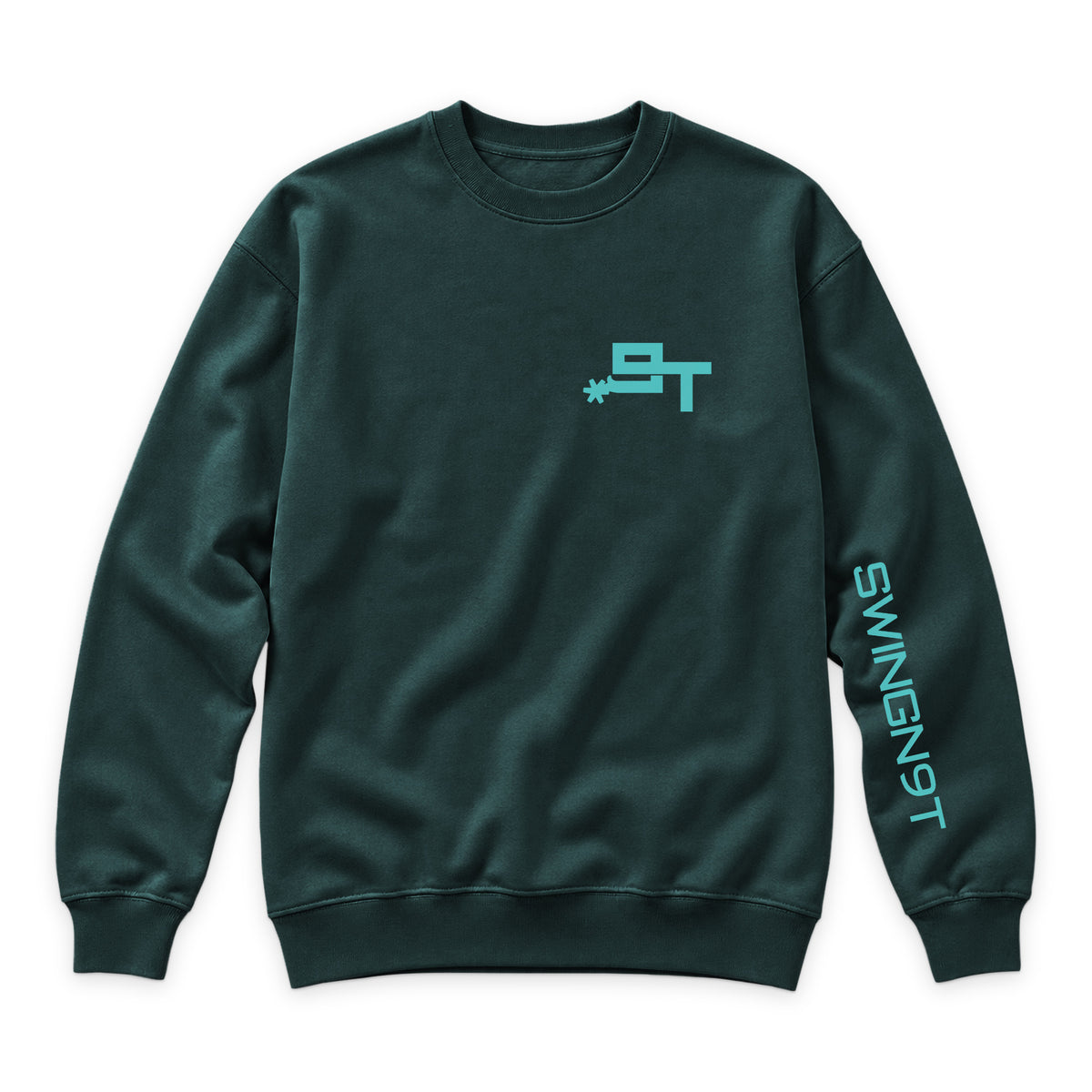 Dally Em Up Crewneck — Sports Green — front view on white