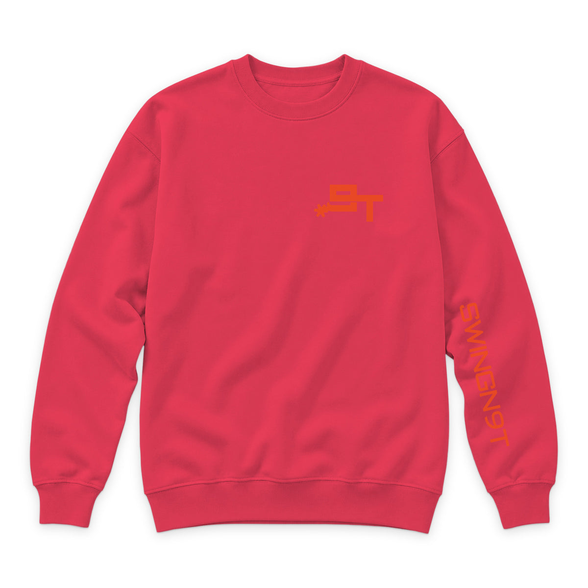 Cowboy Guts Crewneck — Cardinal — front view on white