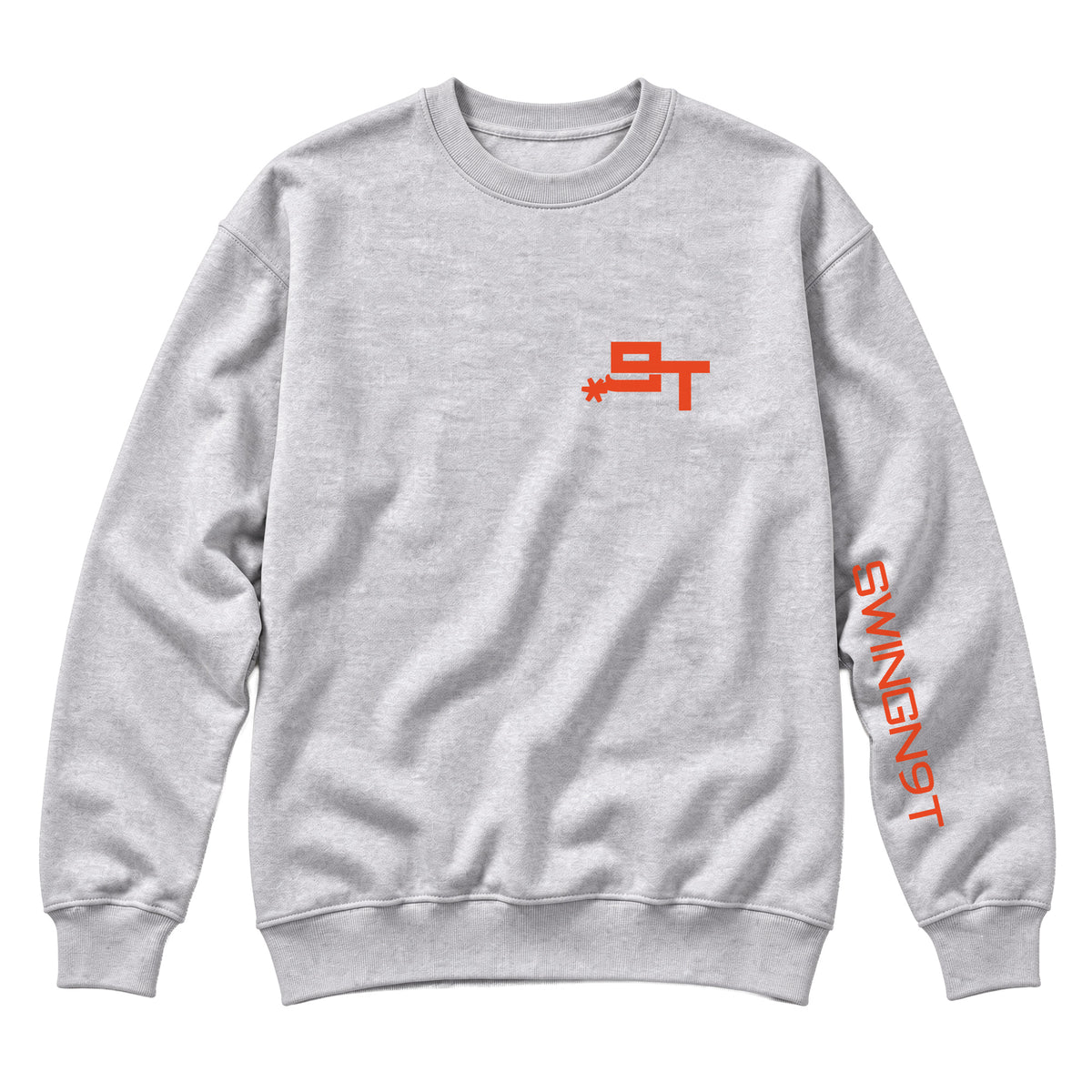 Cowboy Guts Crewneck / Heather Grey / front on white