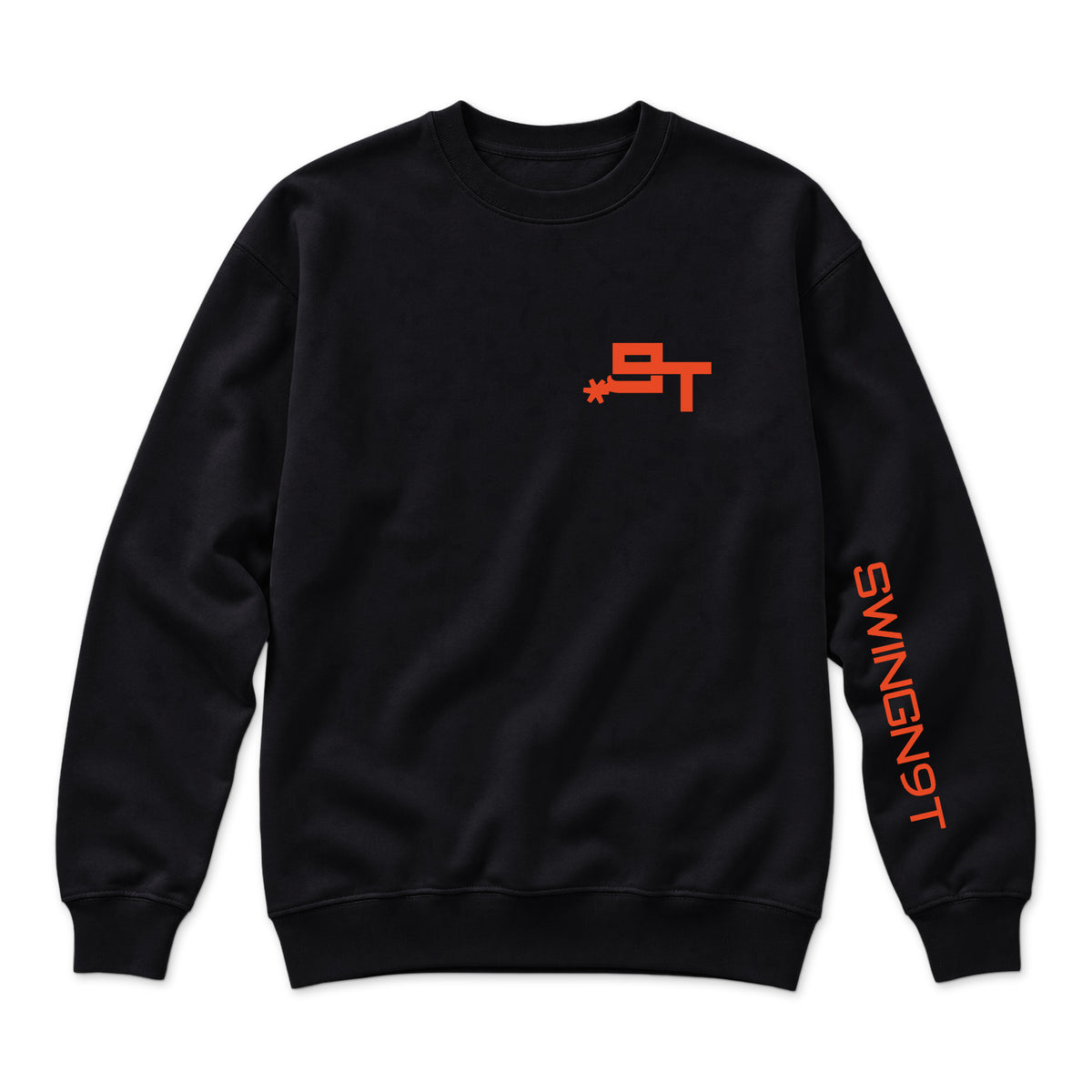 Cowboy Guts Crewneck — Black — front view on white